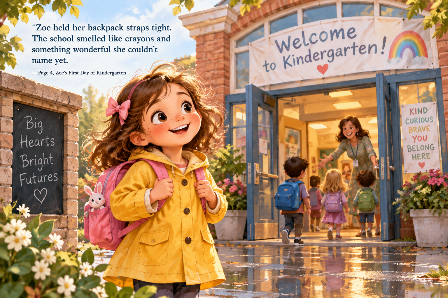 Zoe's First Day of Kindergarten personalized storybook
